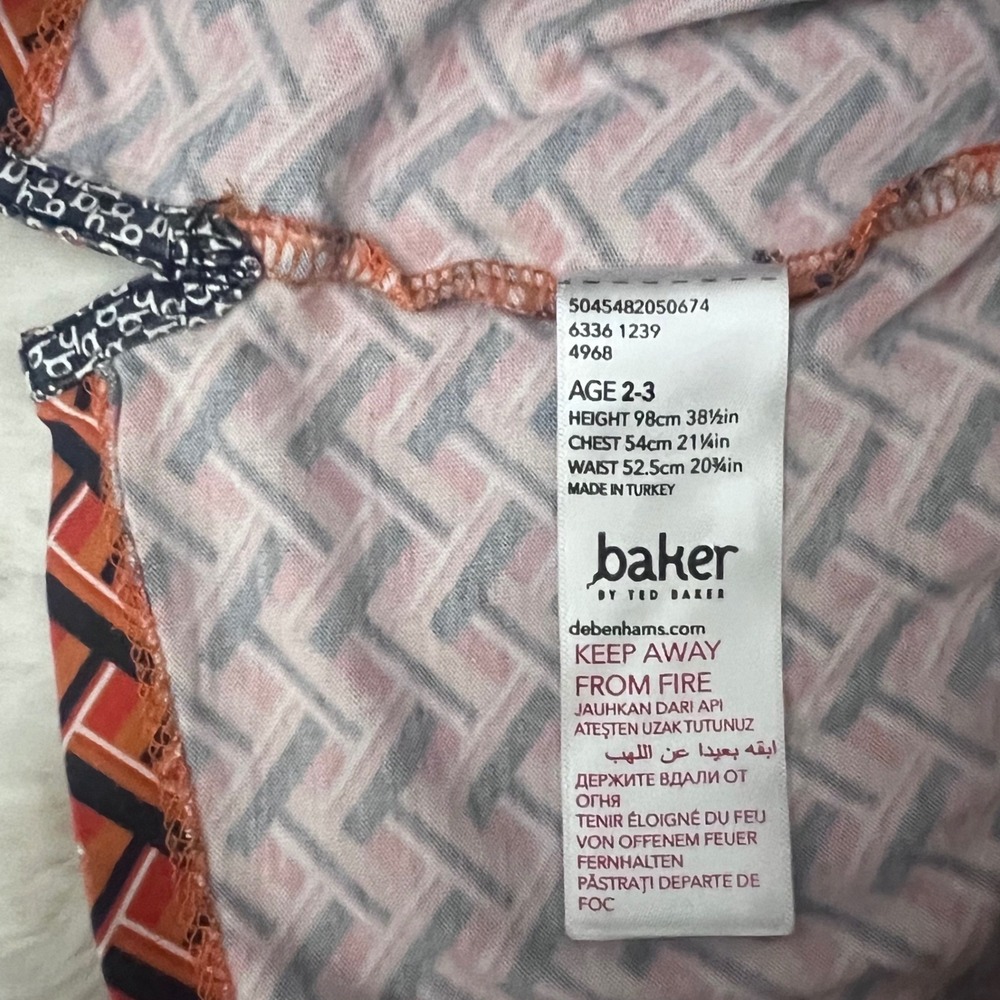 Baker by Ted Baker Toddler Boys Orange Cotton Designer Golf Polo Shirt 2-3 Years - Picture 8 of 10